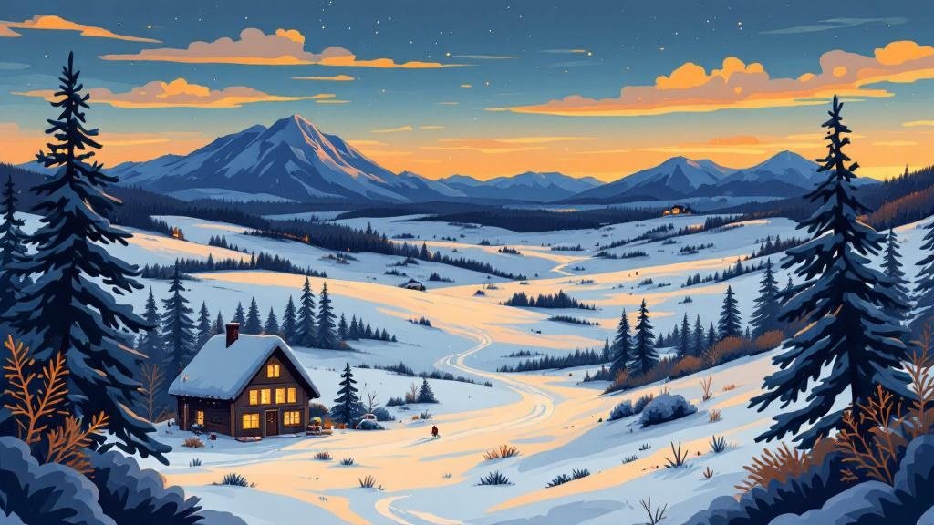 Illustrated 5-day journey: map route between two bases, day highlights illustrated, the 'classic' trip, balanced and satisfying