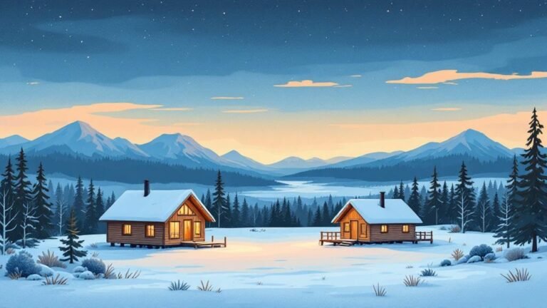 Illustrated cabin listing comparison: nice cabin vs disappointing one, honest humorous comparison, Finnish humor