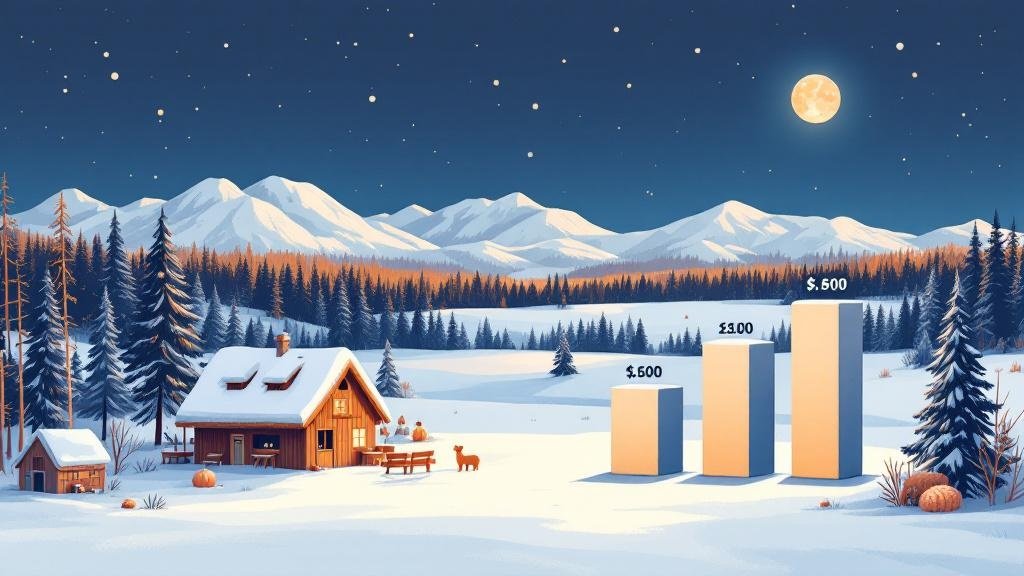 Illustrated cost comparison: three columns (budget/mid/luxury) with stacked bars showing costs