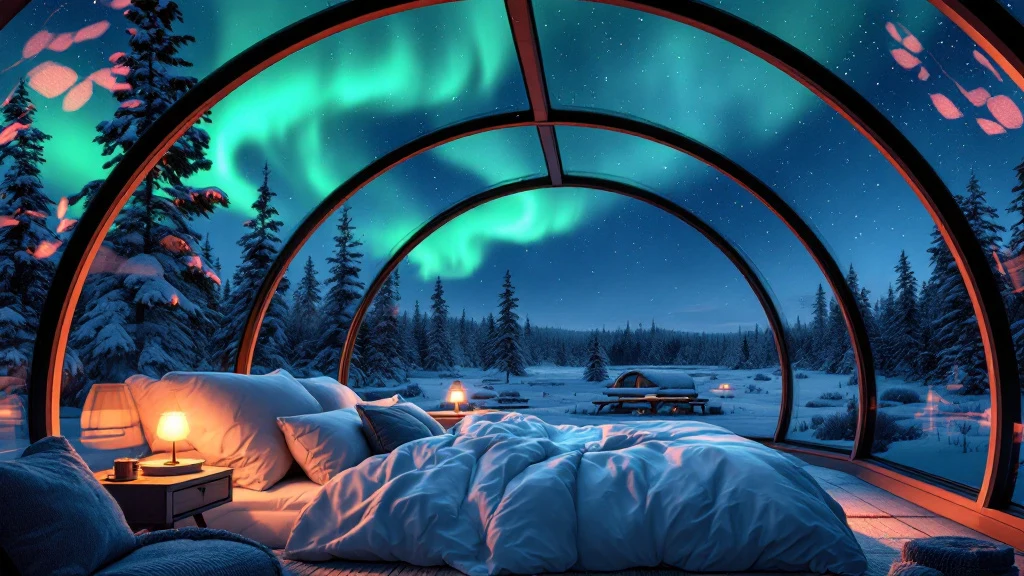 The two glass-roof resorts in Levi, Kittilä, Finland