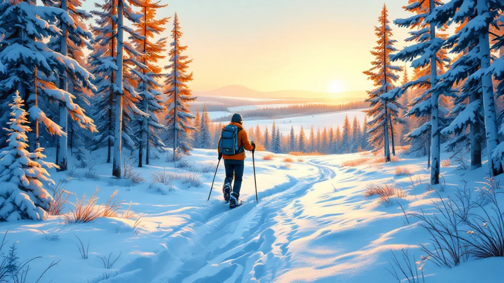 Urho Kekkonen National Park on snowshoes in Saariselkä, Finland