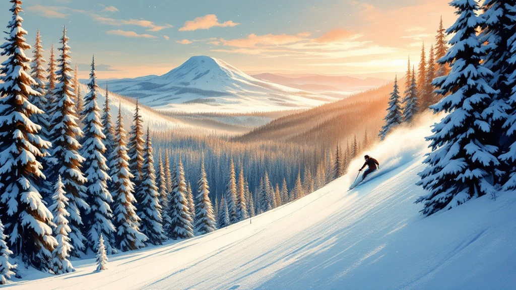 Skiing at Pyhä in Luosto, Finland