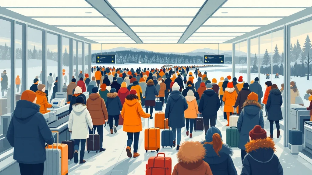 Departing: parking, queues and timing in Rovaniemi Airport, Finland