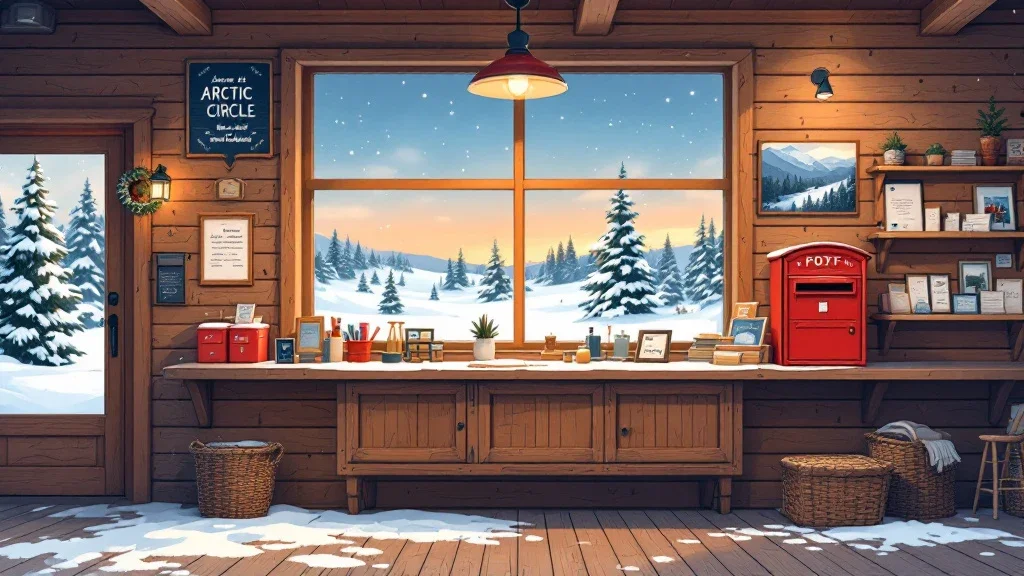Das Postamt: das beste Souvenir im Dorf in Santa Claus Village, Rovaniemi, Finland